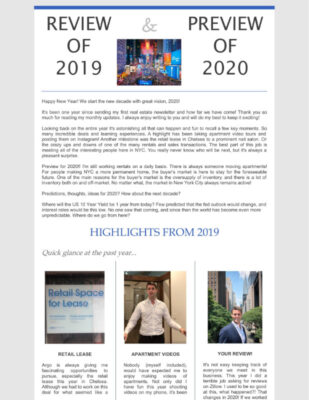 2019 Review & 2020 Preview