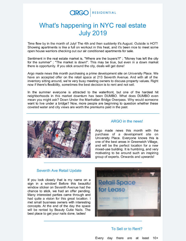 July 2019 Newsletter