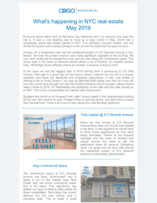 May 2019 Newsletter