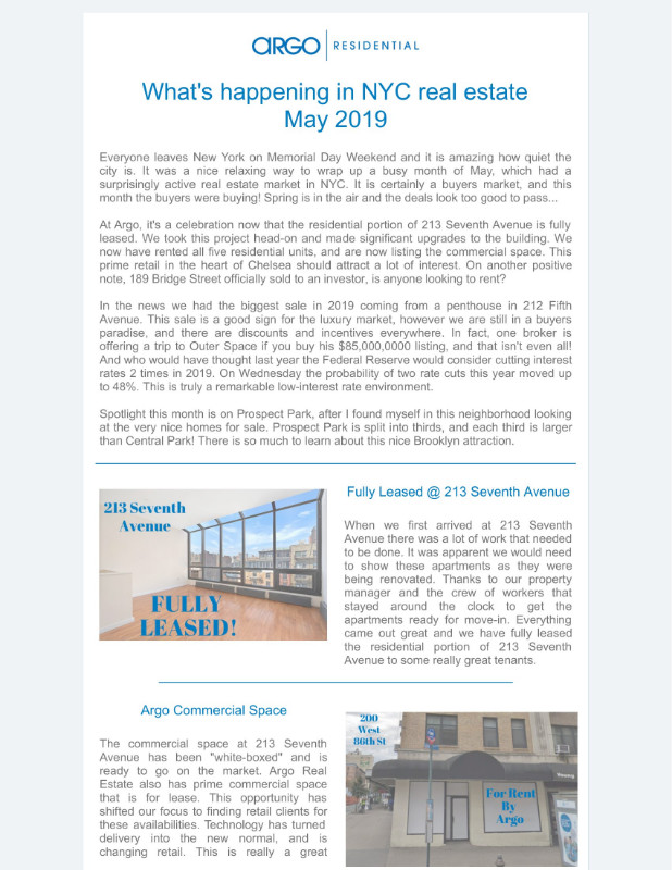 May 2019 Newsletter