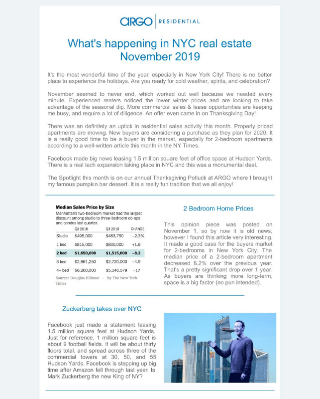 November 2019 Newsletter