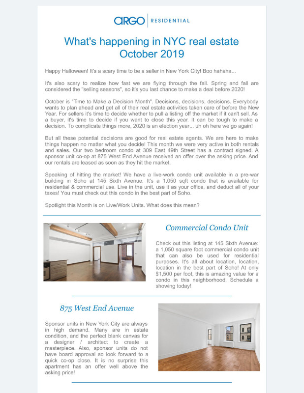 October 2019 Newsletter