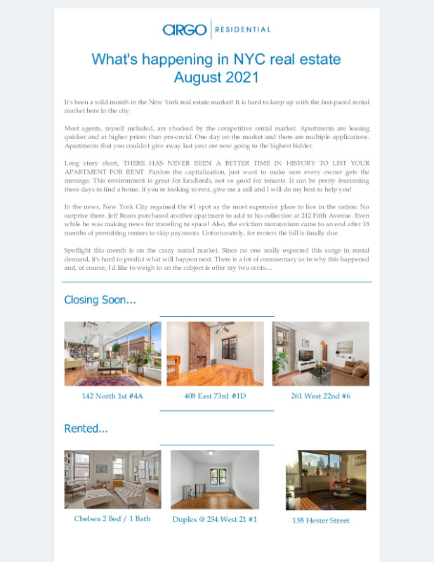 August 2021 news