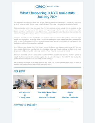 January 2021 news