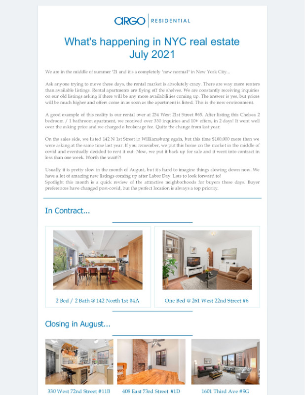 July 2021 news