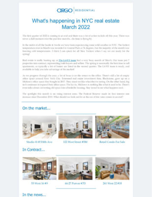 March 2022 news
