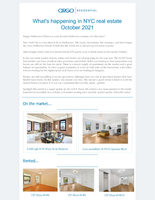 October 2021 news