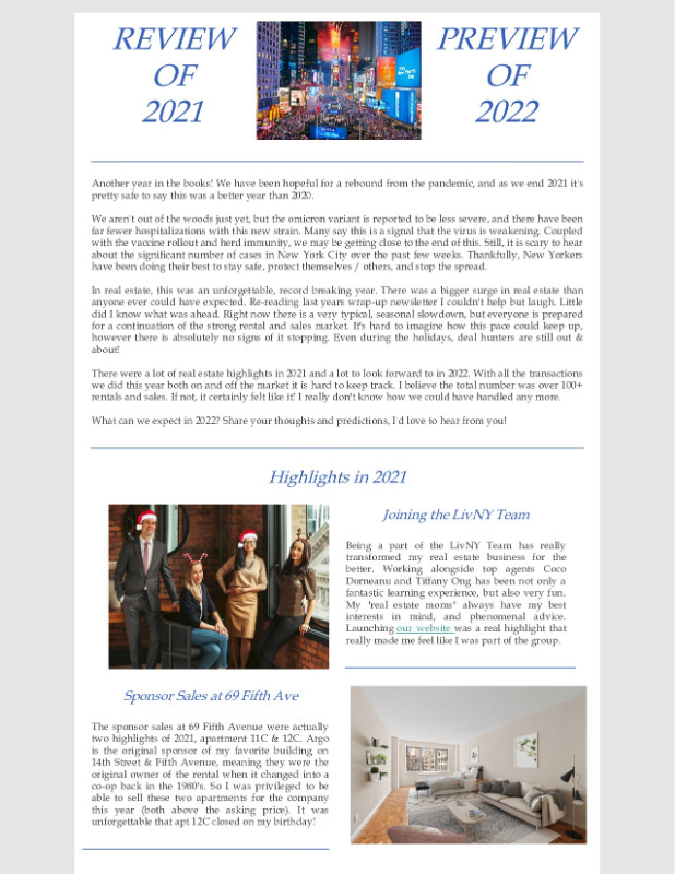 Review of 2021 & Preview of 2022