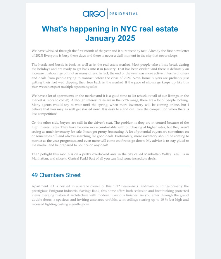 2025 January Newsletter